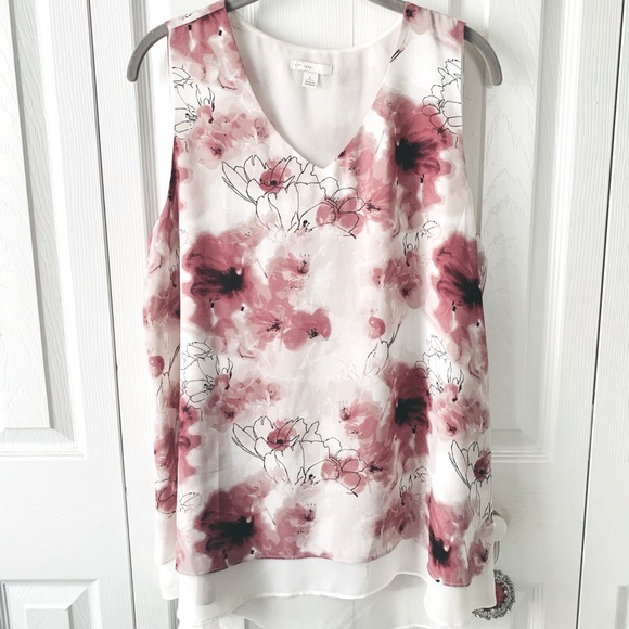 Cato Tops - 💕CATO💕SHEER DOUBLE LAYER SLEEVELESS CAMISOLE